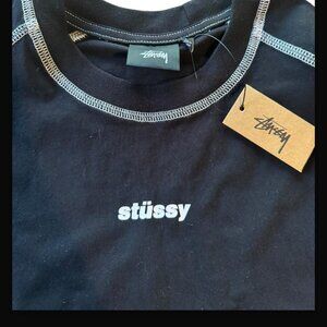 Authentic Stussy Wave Black Summer Tee y2k